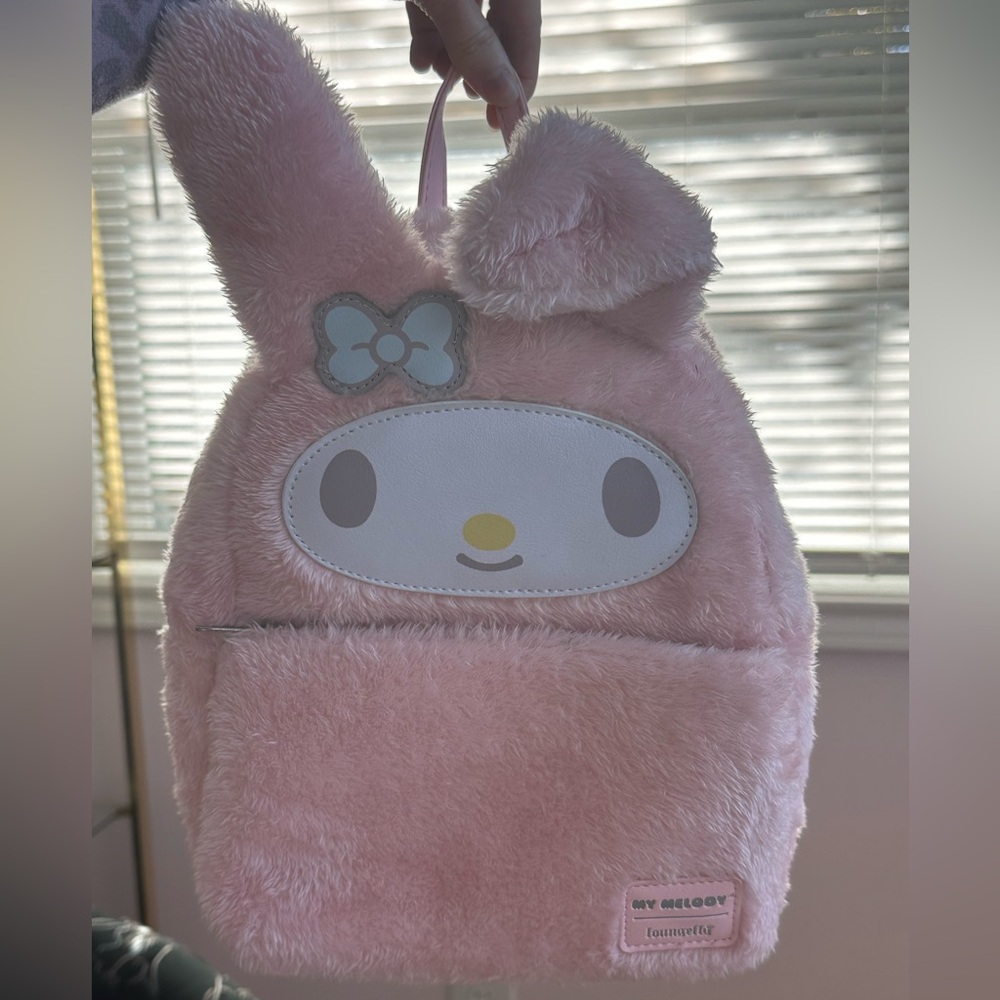 Loungefly Mini Backpack Sanrio My Melody Plush Figural Cosplay Bag Pink